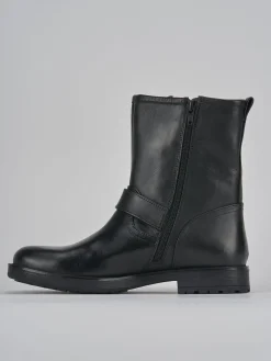 Stivaletti tacco 2cm pelle nero