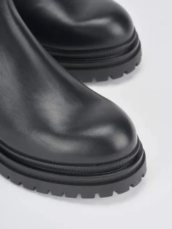 Stivaletti tacco 3cm pelle nero