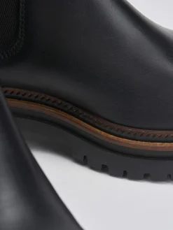 Stivaletti tacco 2cm pelle nero