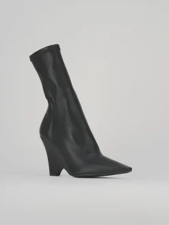 Stivaletti tacco 9cm pelle nero