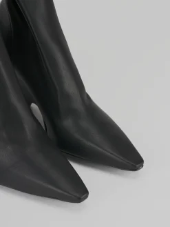 Stivaletti tacco 9cm pelle nero
