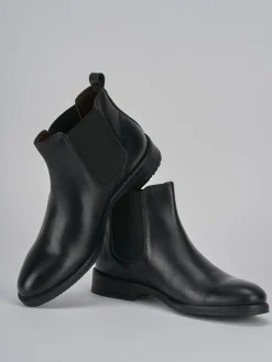 Stivaletti tacco 2cm pelle nero