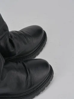 Stivaletti tacco 1cm pelle nero