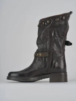 Stivaletti tacco 3cm pelle testa