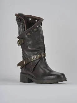 Stivaletti tacco 3cm pelle testa