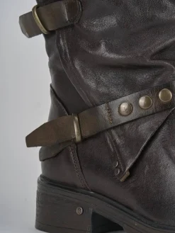 Stivaletti tacco 3cm pelle testa