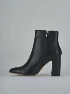 Stivaletti tacco 9cm pelle sostenibile nero