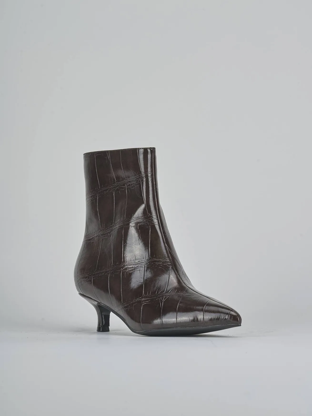 Stivaletti tacco 5cm pelle sostenibile testa