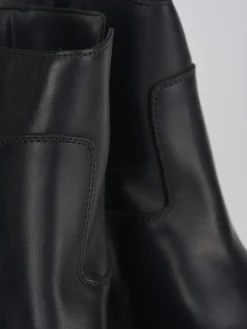 Stivaletti tacco 2cm pelle nero