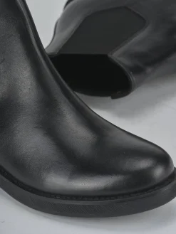 Stivaletti tacco 1cm pelle nero