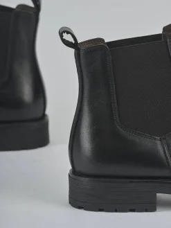 Stivaletti tacco 1cm pelle nero