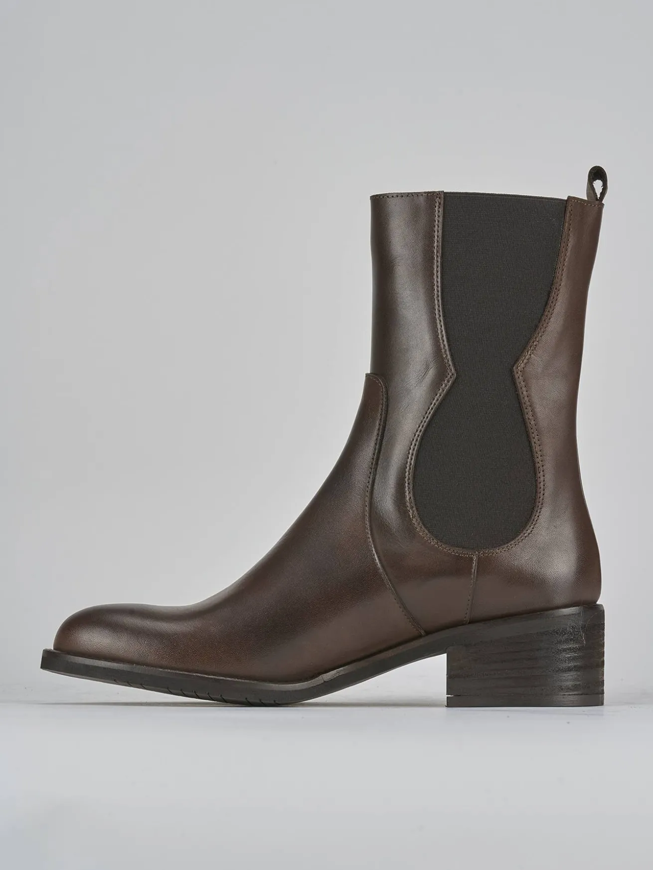 Stivaletti tacco 5cm pelle testa