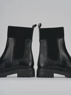 Stivaletti tacco 1cm pelle nero