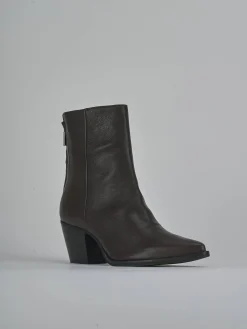 Stivaletti tacco 6cm pelle testa