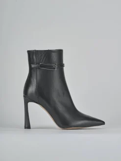 Stivaletti tacco 9cm pelle nero
