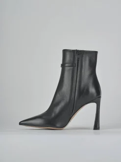 Stivaletti tacco 9cm pelle nero