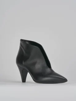 Stivaletti tacco 8cm pelle nero