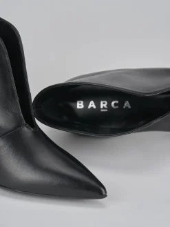 Stivaletti tacco 8cm pelle nero