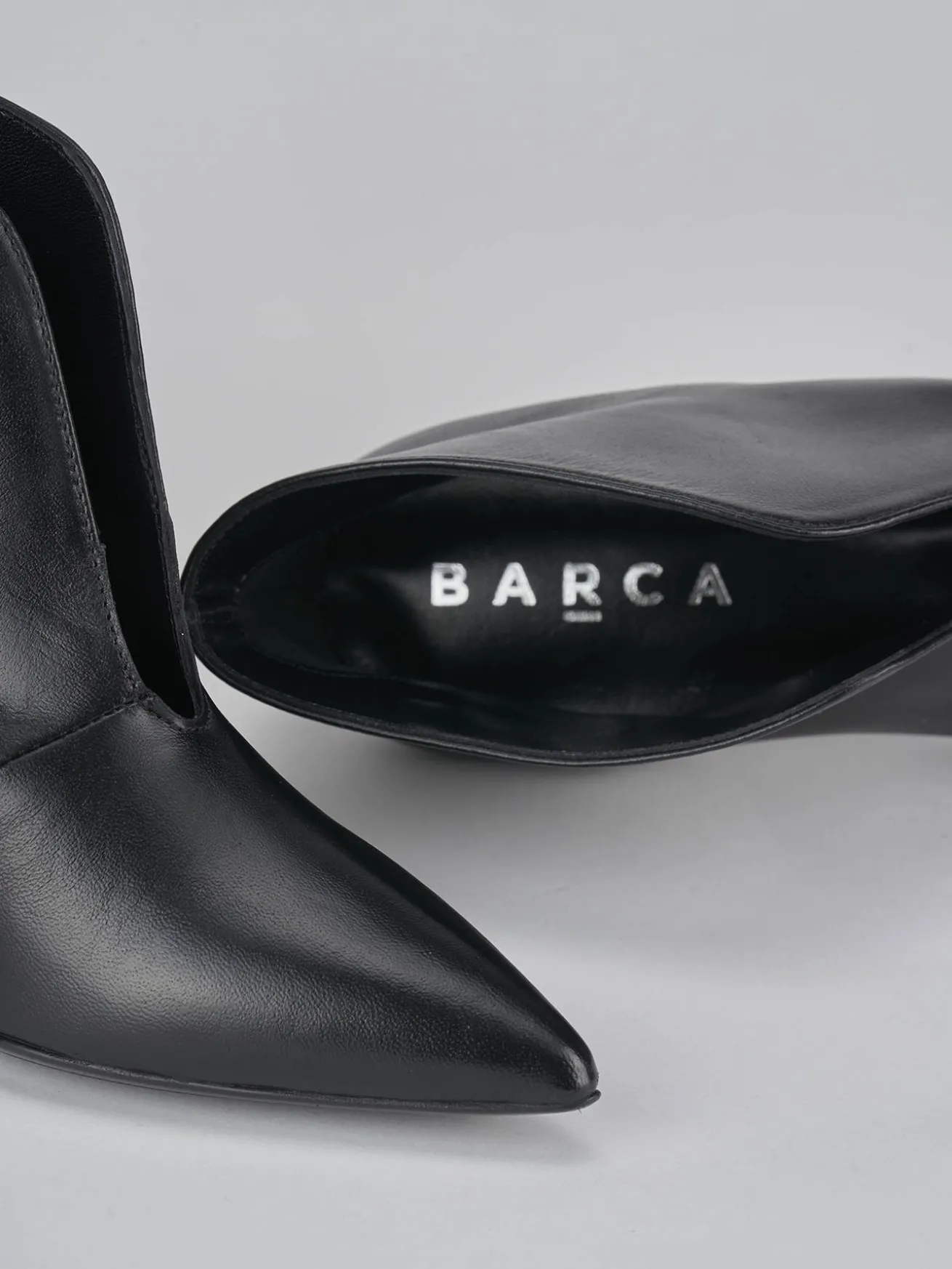 Stivaletti tacco 8cm pelle nero