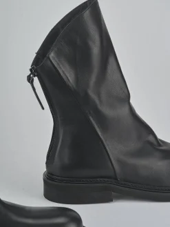 Stivaletti tacco 2cm pelle nero