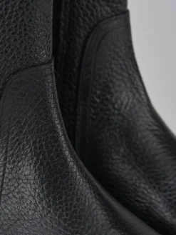 Stivaletti tacco 2cm pelle nero