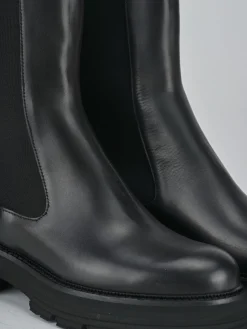 Stivaletti tacco 2cm pelle nero