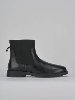 Stivaletti tacco 1cm pelle nero