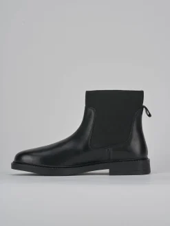 Stivaletti tacco 1cm pelle nero