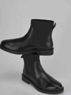 Stivaletti tacco 1cm pelle nero