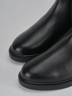 Stivaletti tacco 1cm pelle nero