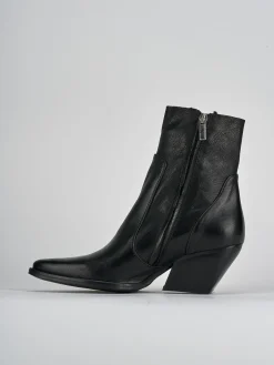 Stivaletti tacco 7cm pelle nero