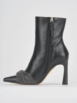 Stivaletti tacco 9cm pelle nero