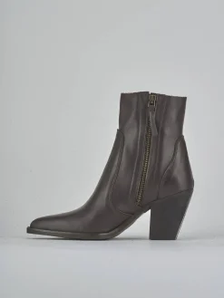 Stivaletti tacco 6cm pelle testa