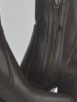 Stivaletti tacco 6cm pelle testa