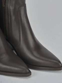 Stivaletti tacco 6cm pelle testa