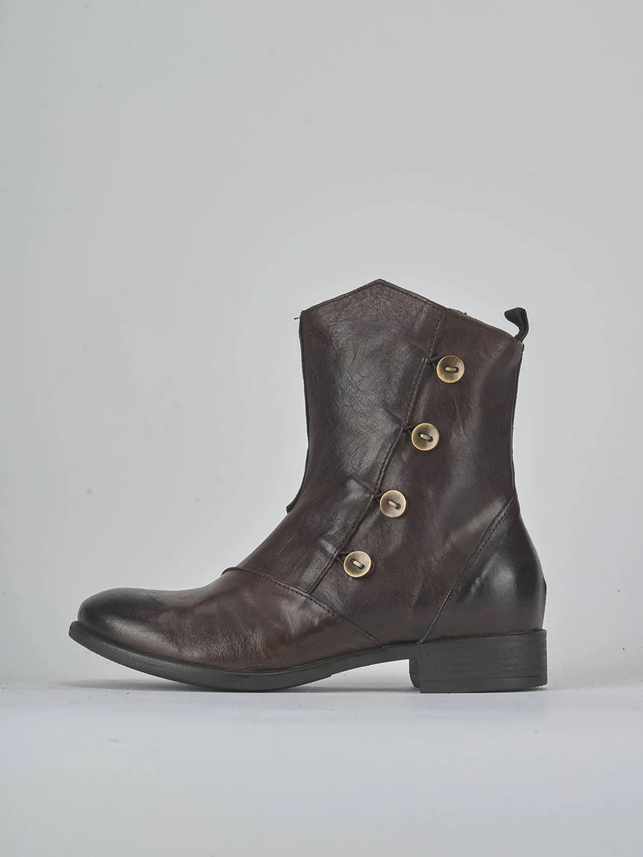 Stivaletti tacco 2cm pelle testa