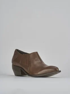 Stivaletti tacco 5cm pelle beige