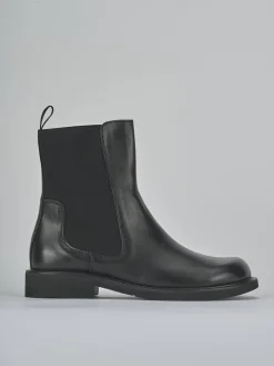 Stivaletti tacco 2cm pelle nero