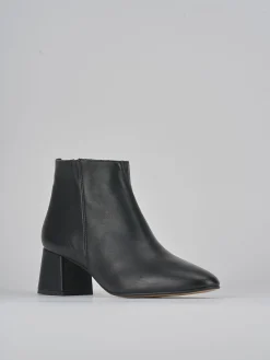 Stivaletti tacco 6cm pelle nero