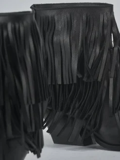 Stivaletti tacco 7cm pelle nero