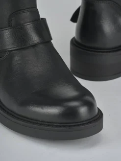 Stivaletti tacco 3cm pelle nero