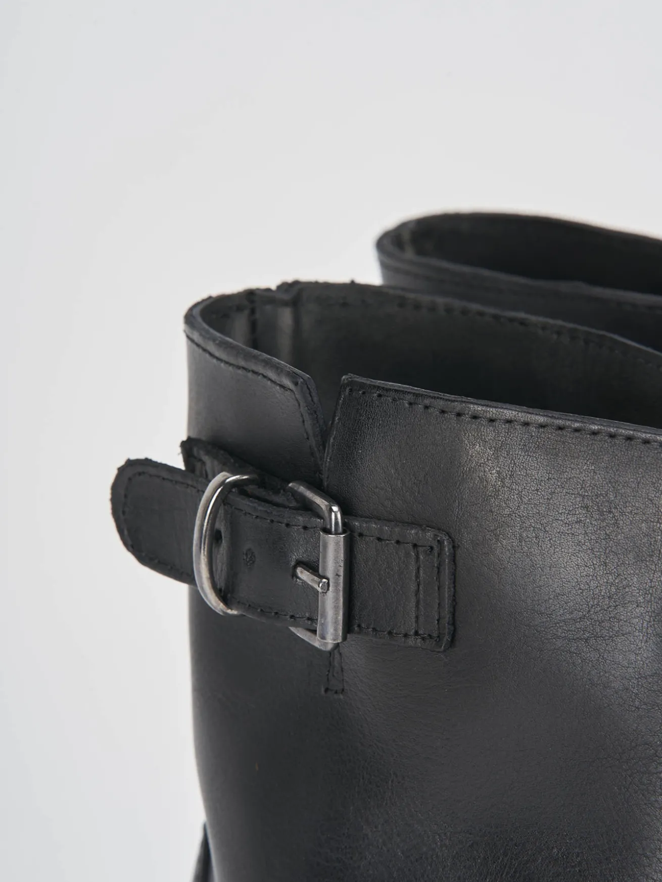 Stivaletti tacco 3cm pelle nero