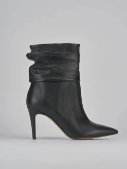 Stivaletti tacco 9cm pelle nero