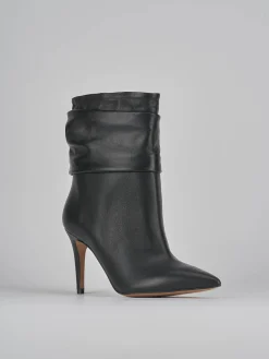 Stivaletti tacco 9cm pelle nero