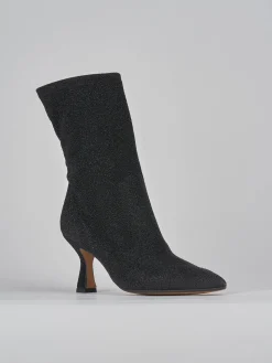 Stivaletti tacco 7cm pelle nero