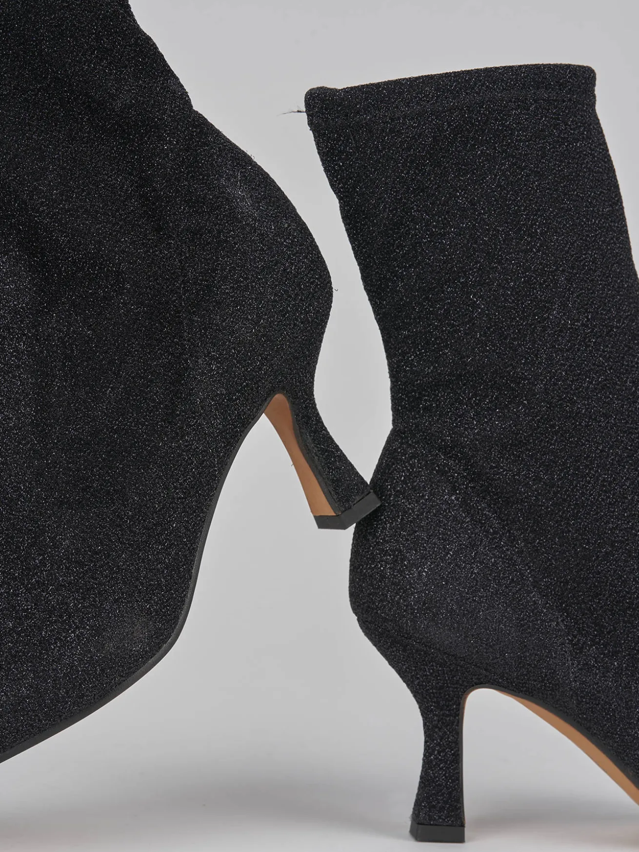 Stivaletti tacco 7cm pelle nero