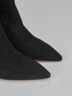 Stivaletti tacco 7cm pelle nero