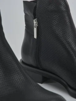 Stivaletti tacco 4cm pelle nero