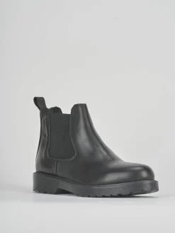 Stivaletti tacco 2cm pelle nero