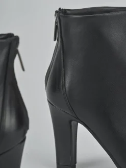 Stivaletti tacco 9cm pelle nero